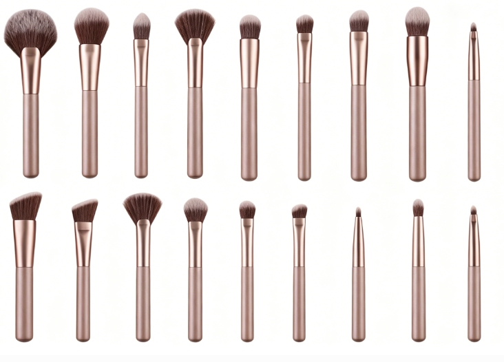 Custom brushes offer diverse handles, finishes, and premium packaging options